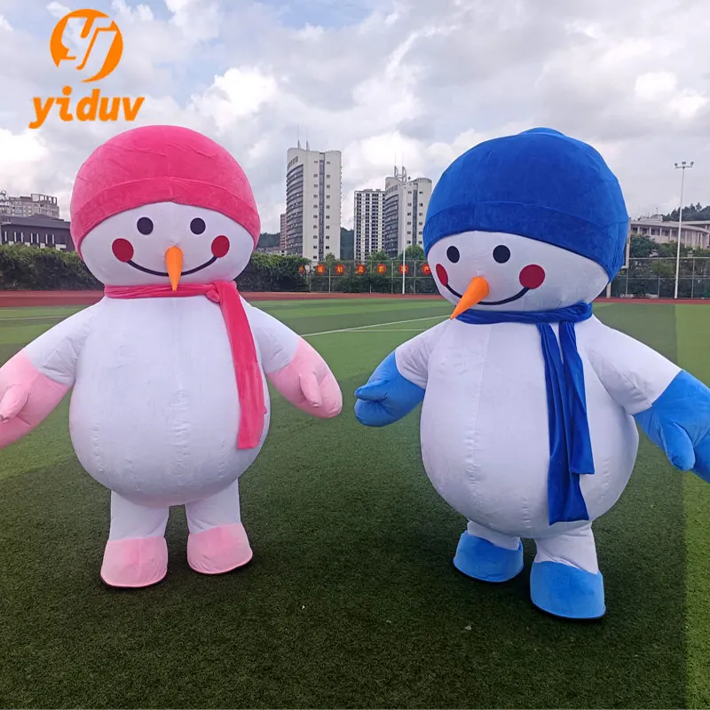 Giant Snowman Inflatable Costume Halloween Christmas Cosplay Fancy Dress Santa Claus Deer Mascot Performance Props