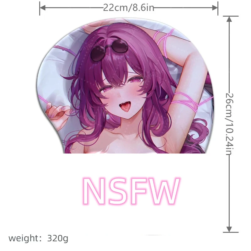 Blister Packed NSFW  Kafka Mouse Pad Anime Desk Mat Honkai Gamer Special Wristband with 3d small bumps