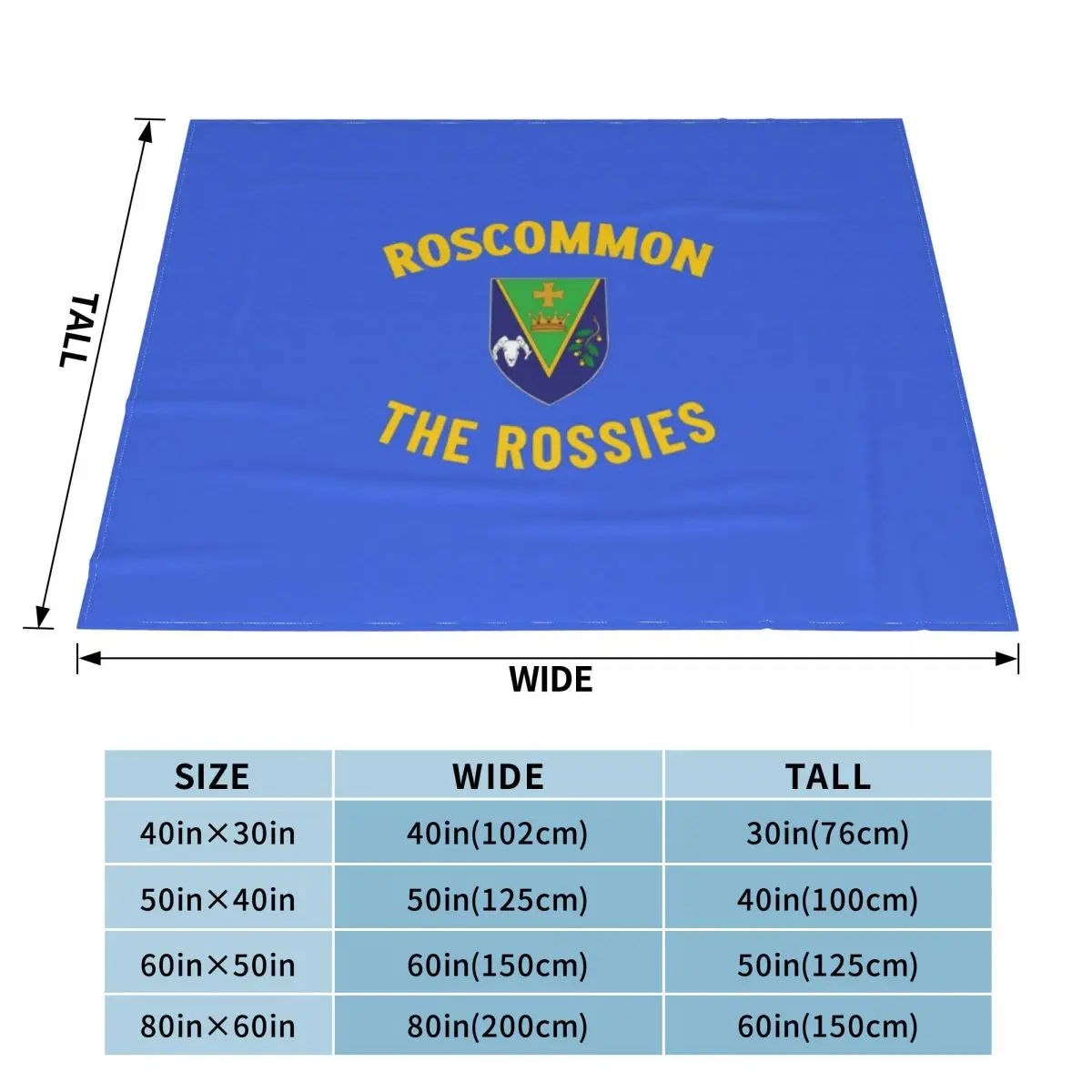 Roscommon The Rossies Throw Blanket Dorm Room Essentials Cute Blanket