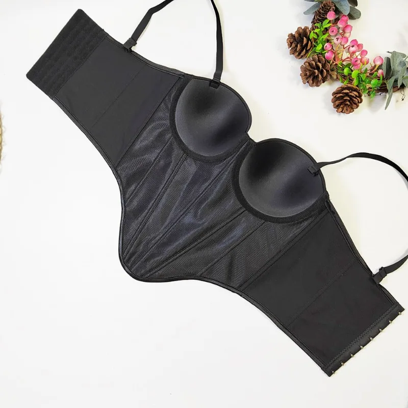 

Весна-лето 2026: Женский корсет-топ с асимметричным дизайном и узором «рыбья кость», с эффектом двойного слоя, в европейском и американском стиле