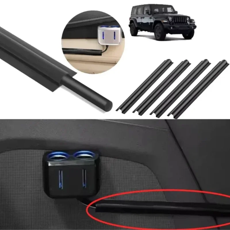 Car Line Sleeve Cable Cover Half Round Profile Cable Clamp Organizers Protective Wire Cover for Car Wire Concealment