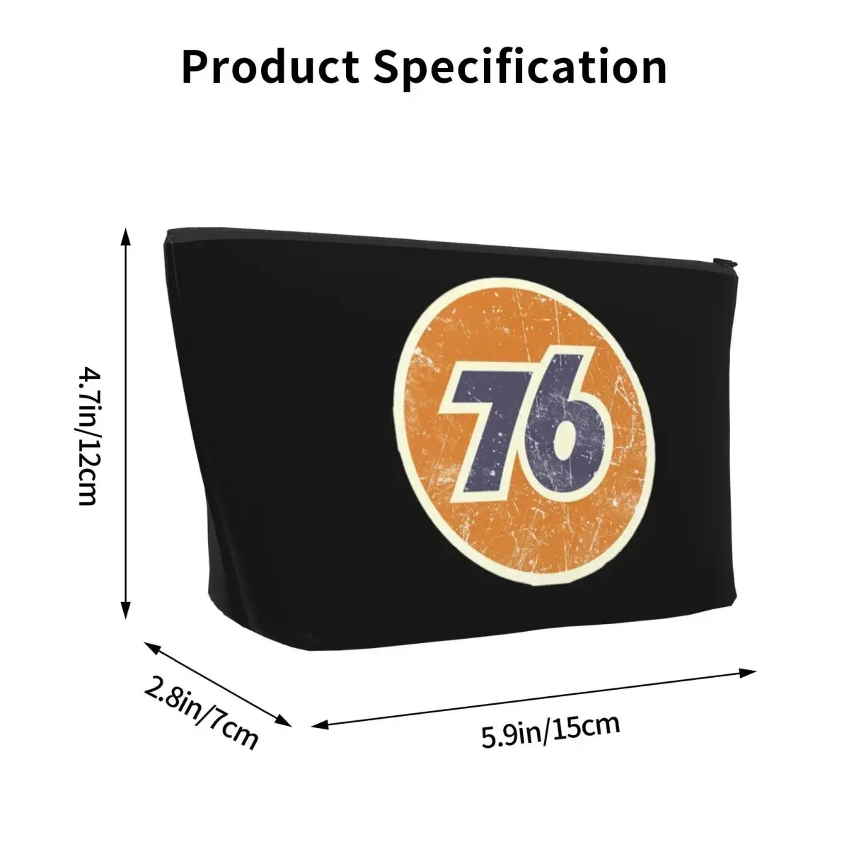 76 Oil Union Vintage Travel Cosmetic Bag Makeup Bag Zipper Bag Cosmetic Case Portable Organizer For Women Ladies Gift