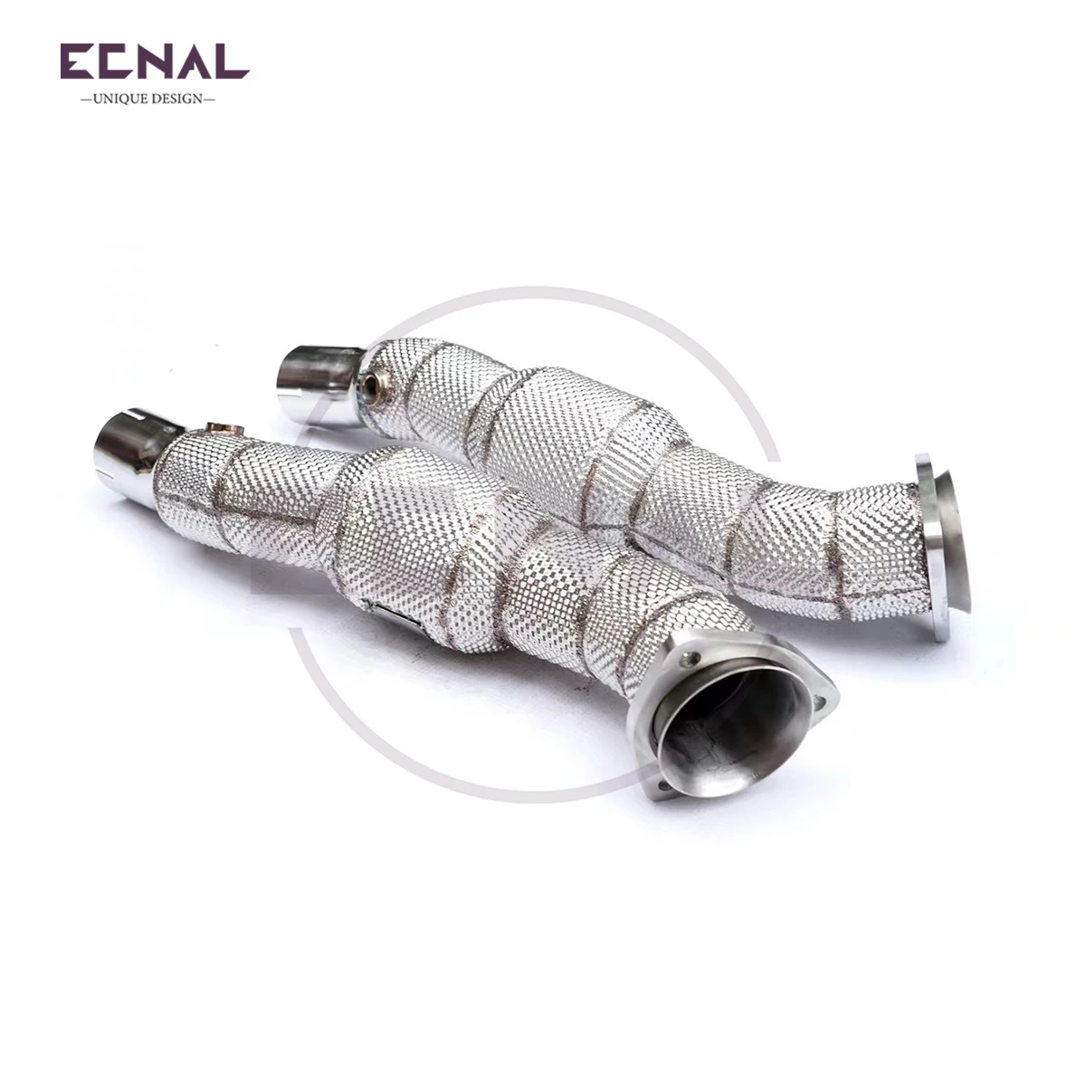 

Ecnal Exhaust Pipe for Ferrari F430 Scuderia Coupe 4.3L 2009+ High Performance SS304 Exhaust Downpipe with Heat Shield