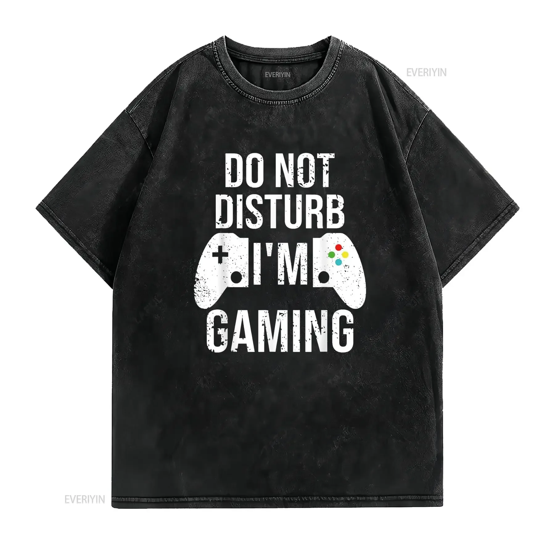 Do Not Disturb I m Gaming Video Games Funny Gamer Boys T Shirtns Shirt vintage Washed designer clothes Unisex streetwear