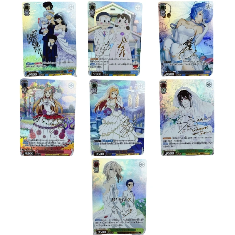 ACG Girl Higurashi Kagome Ayanami Rei Yuuki Asuna Tokisaki Kurumi Wedding Dress Flash Card Anime Classics Game Collection Card