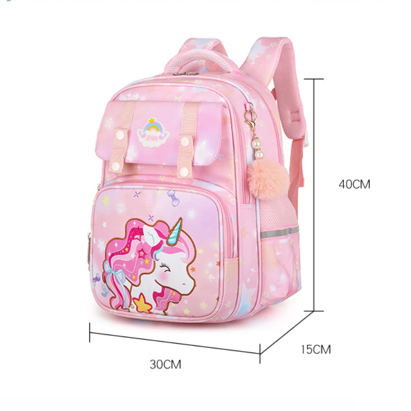 Cartoon Unicorn Astro School Student Bookbags with Large Capacity, Waterproof, Ultra Light Children's Orthopedic Backpack