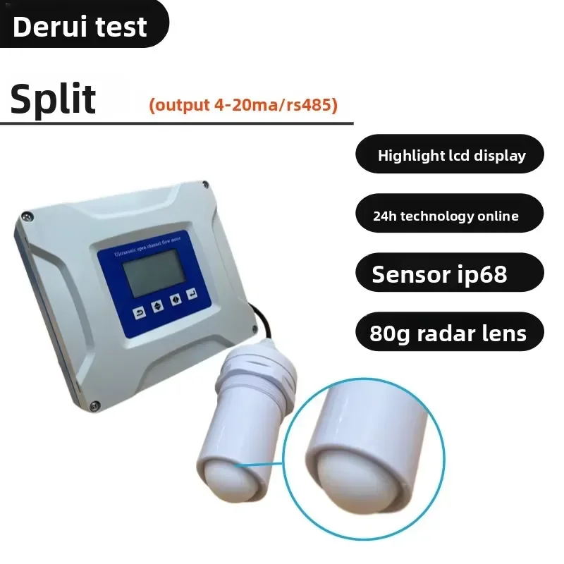 WSQ RS485 Ultrasonic Flow Meter with Integrated Sensor Open Channel Sewage Discharge Metering for Water Medium