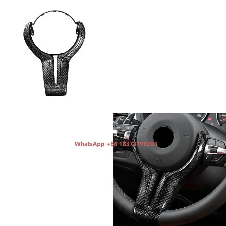 

M Series F80 F82 F10 F12 M3 M4 M5 X6M Real Carbon Fiber Interior Accessory Steering Wheel Replacement Cover Accessories