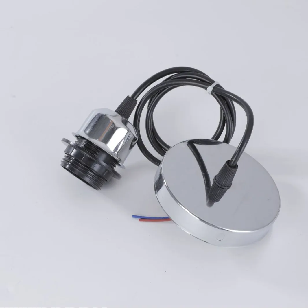 3pcs Vintage E27 Lamp Holder Kit with Ceiling Plate Hanging Wire DIY Lighting Accessories