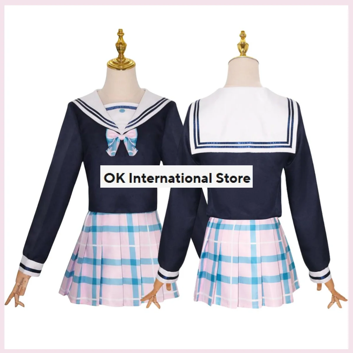 Spel Het Idolm @ Ster Sakuragi Mano Cosplay Kostuum Japanse Jk School Uniformen Geruite Rok Vrouw Sexy Kawaii Halloween Pak