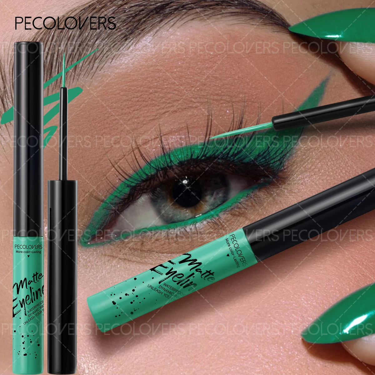 أقلام تحديد العيون غير اللامعة - كحل سائل طويل الأمد ومقاوم للماء، سريع الجفاف، مثالي للمهرجانات الموسيقية والفعاليات