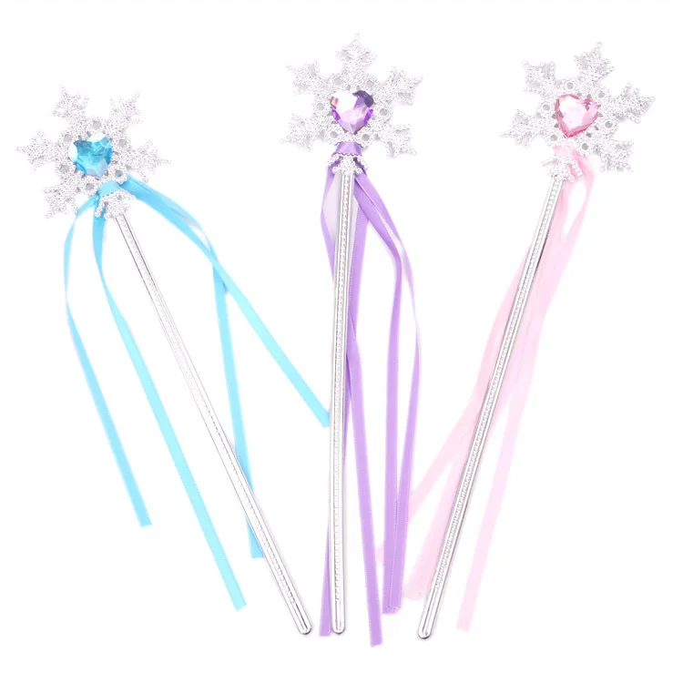 Party Halloween Princess Cosplay Prop Explosion Cute Fantasy Snowflake Fairy Wand Children\'s Magic Wand Girl Birthday Gift