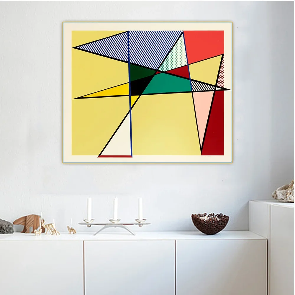 Citon Roy Lichtenstein《Imperfect》Pop art Canvas Oil Painting Artwork Poster Picture Wall Background Decor Home Decoration