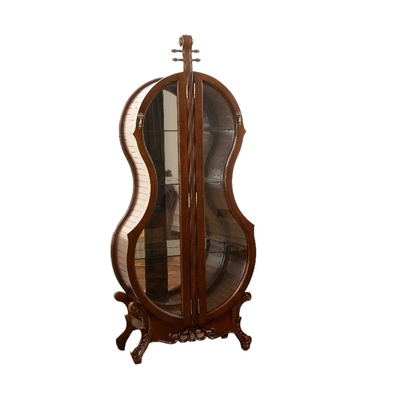 

Винтажный шикарный шкаф-витрина с арочными дверцами и стеклянными панелями, элитная мебель для хранения, приставной шкаф для гостиной