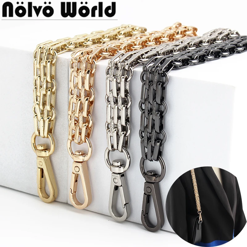 1/3/10PCS 17mm Wide 30-60-120CM Aluminium Handbag Chains For Women Bags Crossbody Shoulder Belt Handle Wrap Chain Accessories