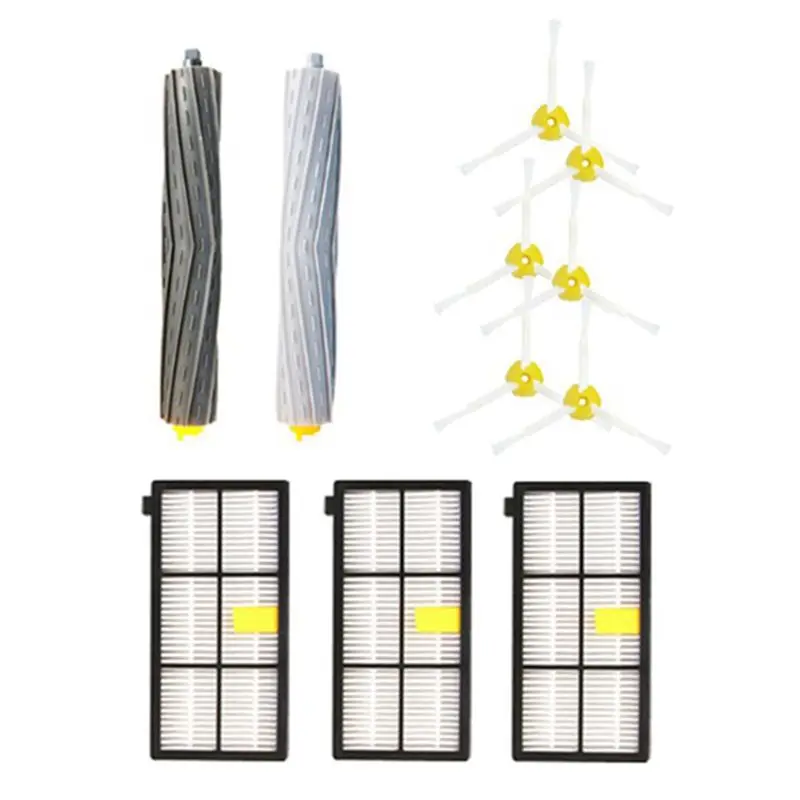 

ABHZ-Подходит для Irobot Roomba 800 860 870 880 980: Моющаяся резиновая щетка, основная щетка, роликовая щетка, боковая щетка, фильтр