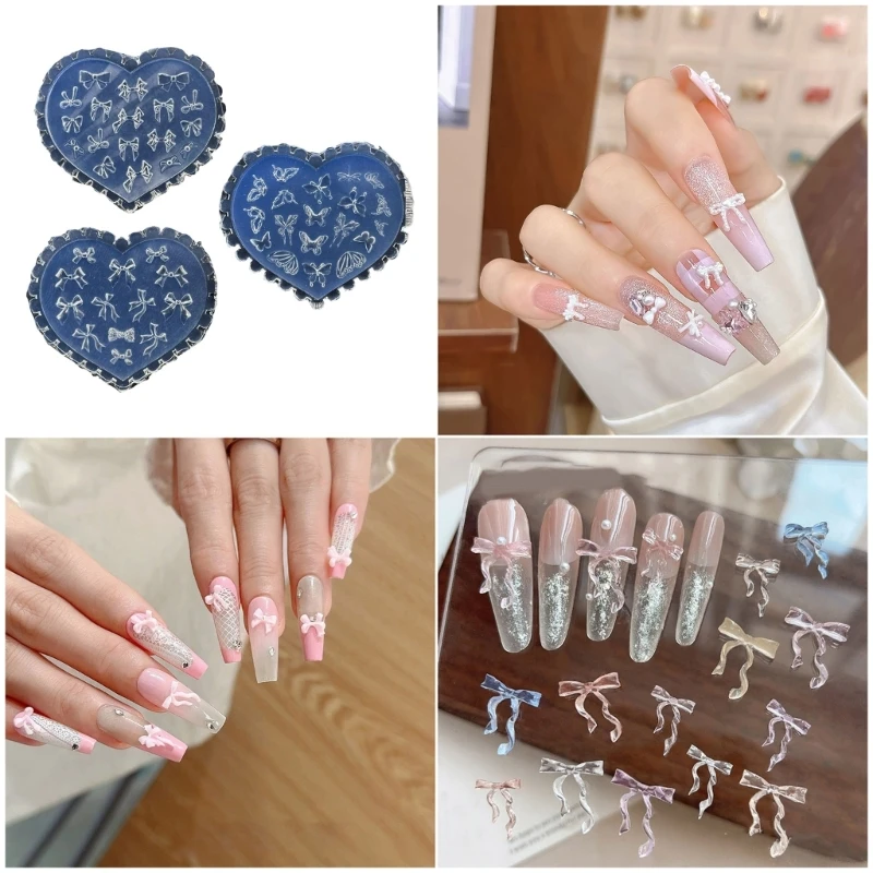 

H7EB Создать элегантное -искусство ногтей и украшения с гибкой силиконовой плесенью Bowknot