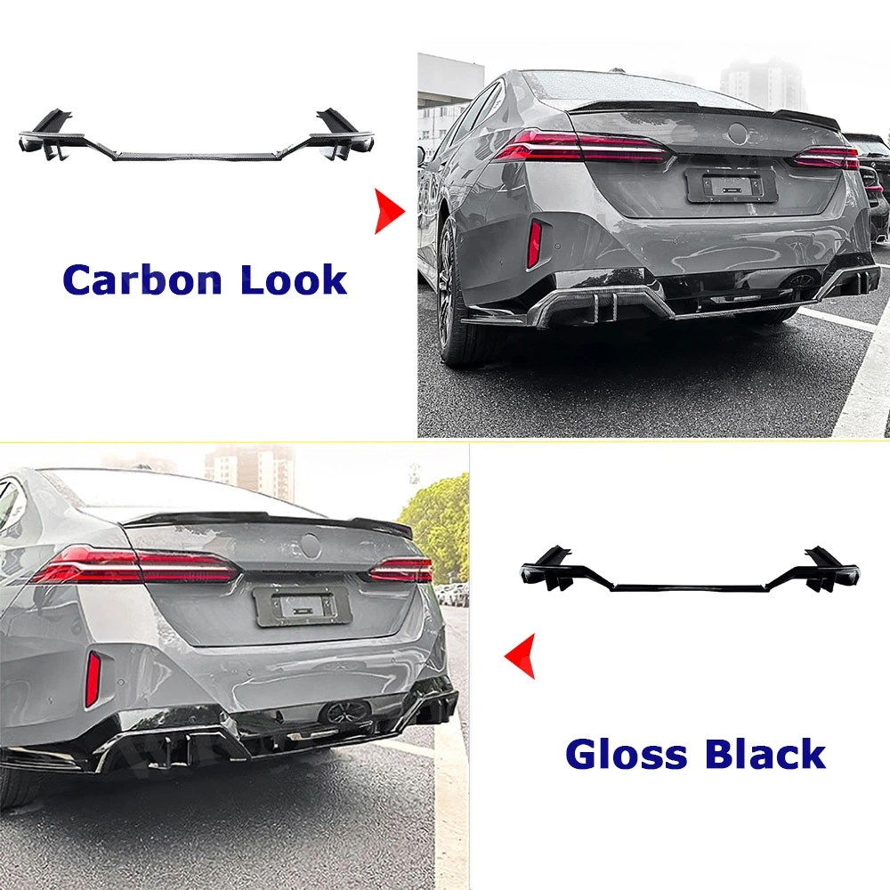 

JCYECF For BMW 5 Serise G60 G68 M Sport 2024+ Rear Bumper Lip Diffuser Spoiler Car Styling ABS Carbon Look Gloss Black Diffuser