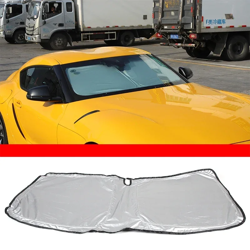 

For 2019-2022 Toyota Supra silver car styling car front glass anti-UV sunshade car exterior protection accessories