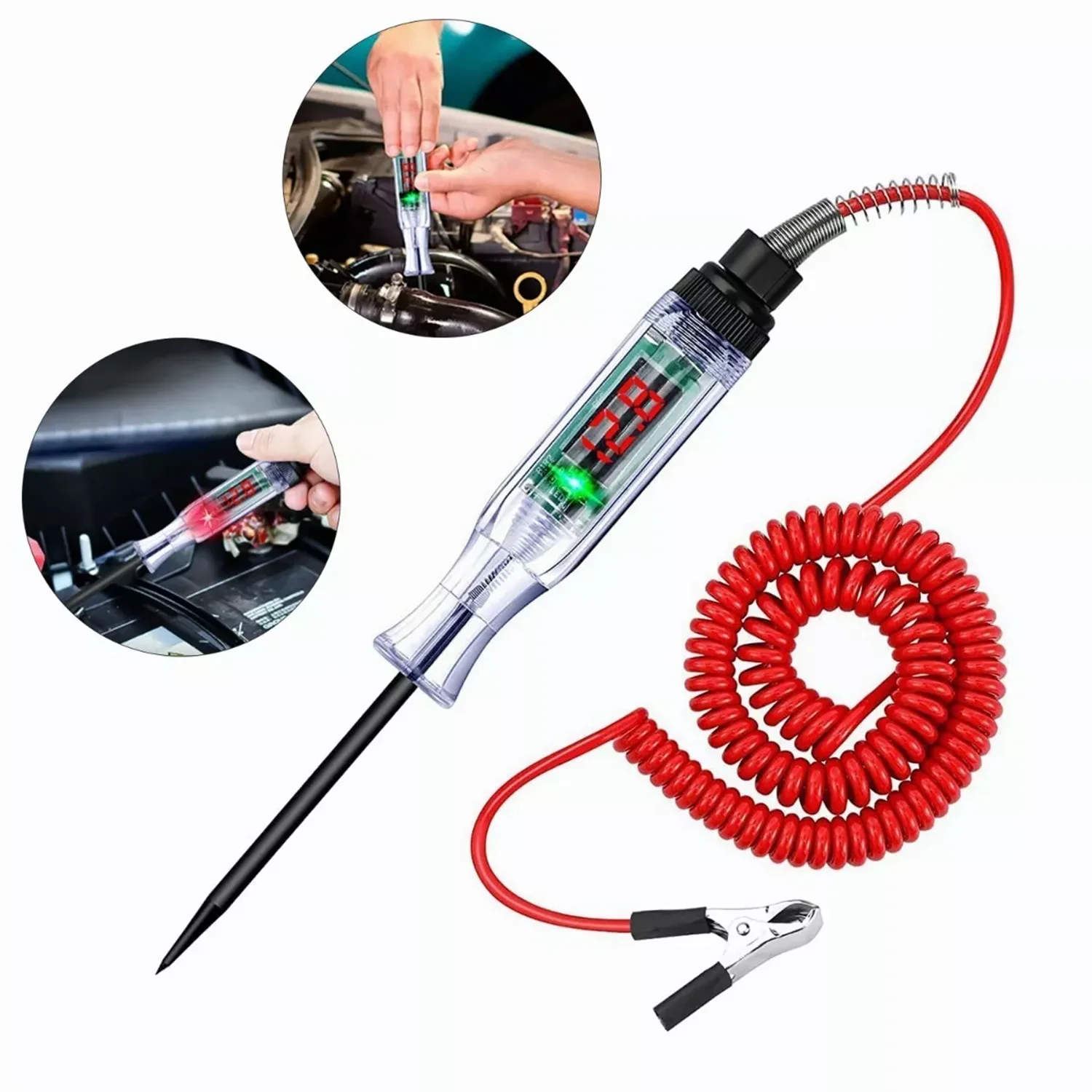 

Automotive Digital Display Power Test Pen Circuit Test Pen Car Cest Light Digital Display Power Test Pen Electrician 5-90V