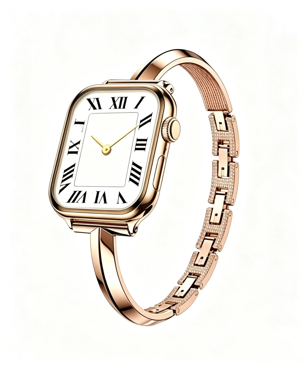 Luxury Stainless Steel Bracelet Strap For Apple Watch Band Women Series 11/8/7/6/10/9 40mm 41mm 38mm 42mm 44mm 45mm 46mm