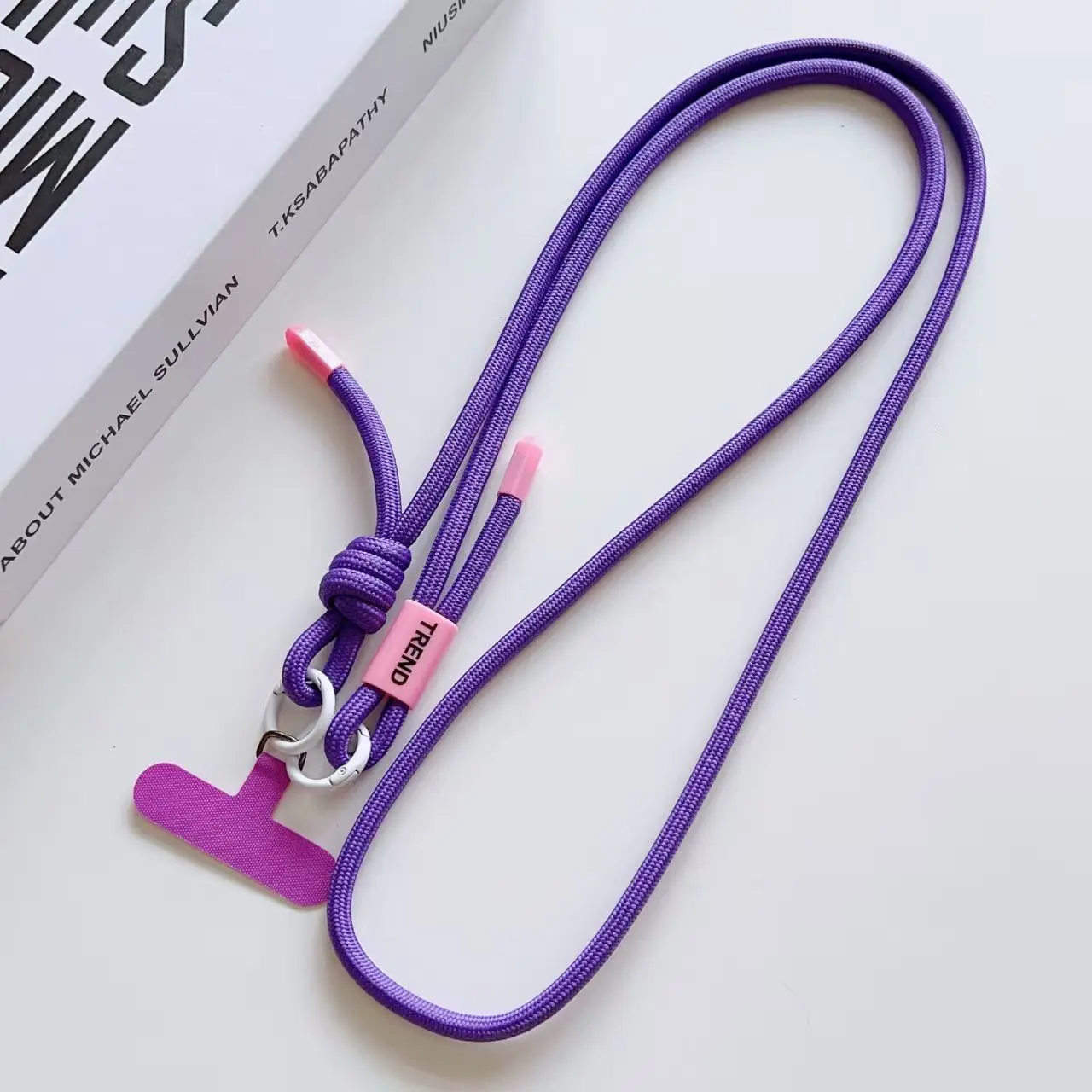 قابل للتعديل موضة مكافحة فقدان الهاتف الحبل 120 سنتيمتر Crossbody الرقبة الحبل شريط للرسغ آيفون 17 برو ماكس سلسلة حلقتين حبل