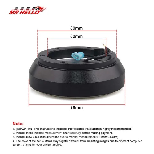 Imagen 2 del producto Adaptador de volante de cubo corto para Genesis Miata RX-7 RX-8 626 Protege Tiburon 160H