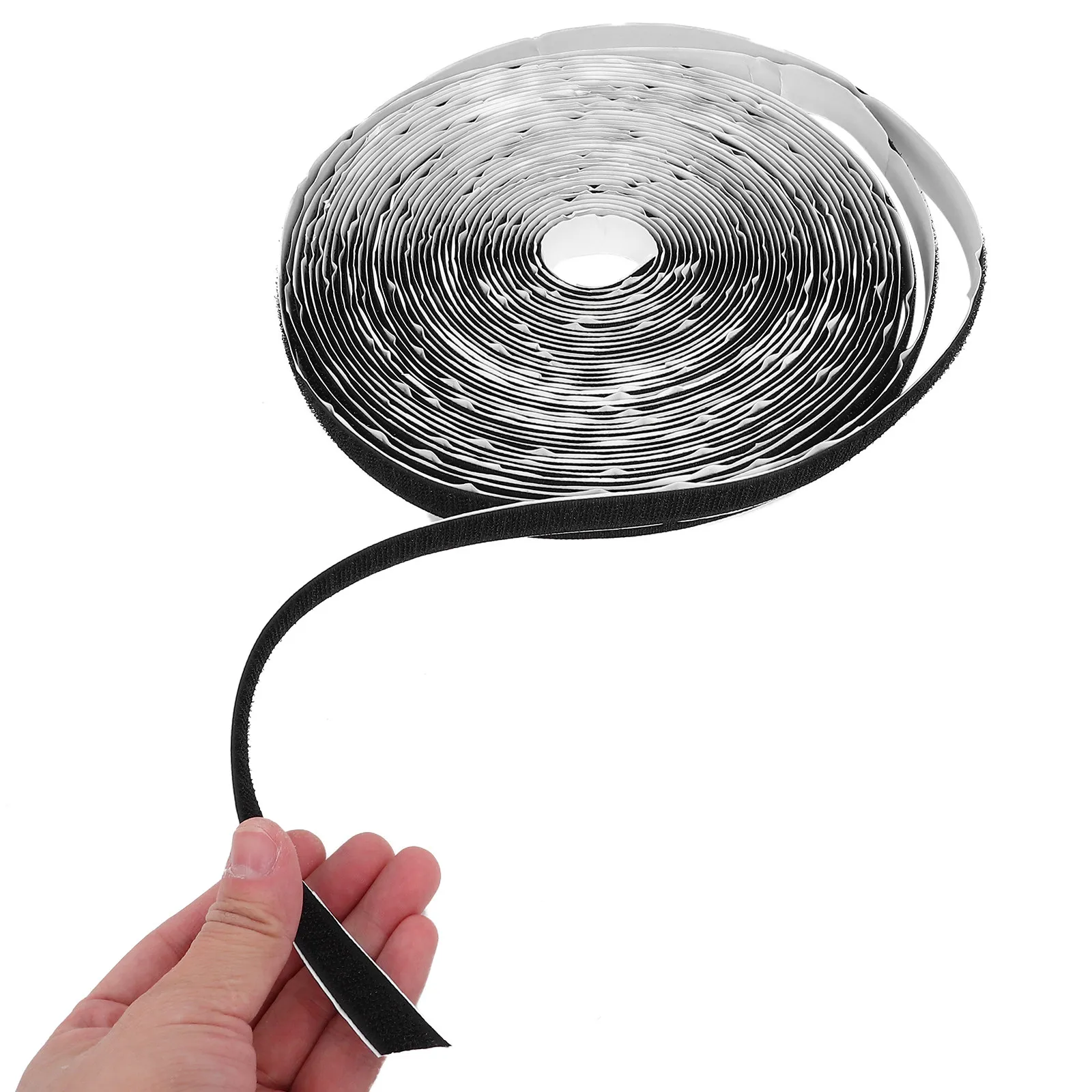 1 Roll 25 Meter Hook and Loop Adhesive Tape Reusable Removable Heavy Duty Self Stick Fastener for Fabric Home Office Daily Use