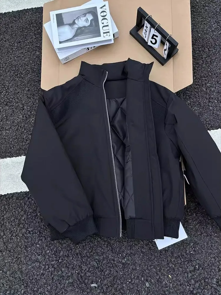 

Ретро-куртка в американском рабочем стиле, мужская черная стеганая куртка, теплая хлопковая утепленная верхняя одежда для пар, повседневный тренд