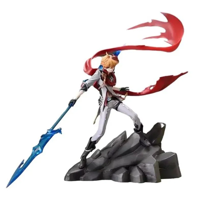 Figura Anime Genshin Impact, Tartaglia, Decoração da Estátua do Quarto Gk, Estatueta Action, Brinquedo Grátis, Presente de Natal, 34cm