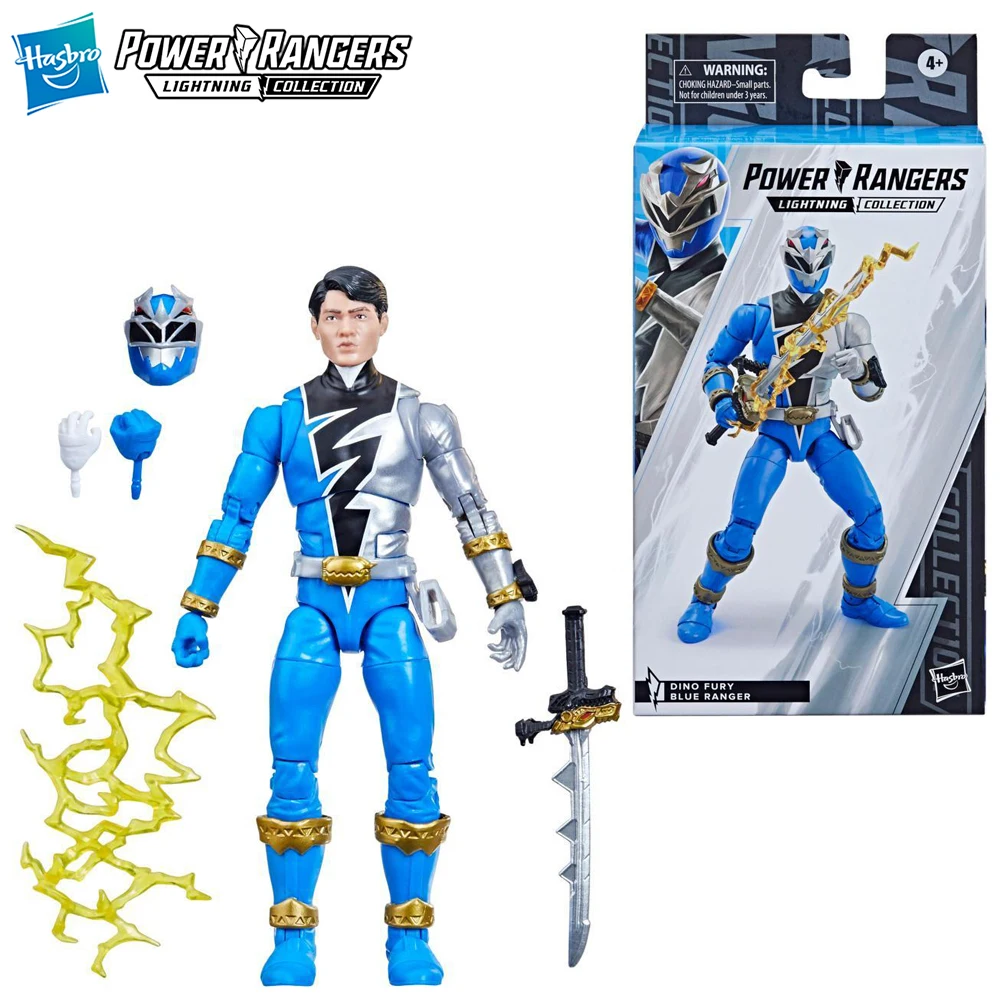 [В наличии] Hasbro Power Rangers Lightning Collection Dino Fury Blue Ranger 6-дюймовая фигурка премиум-класса, модель игрушки