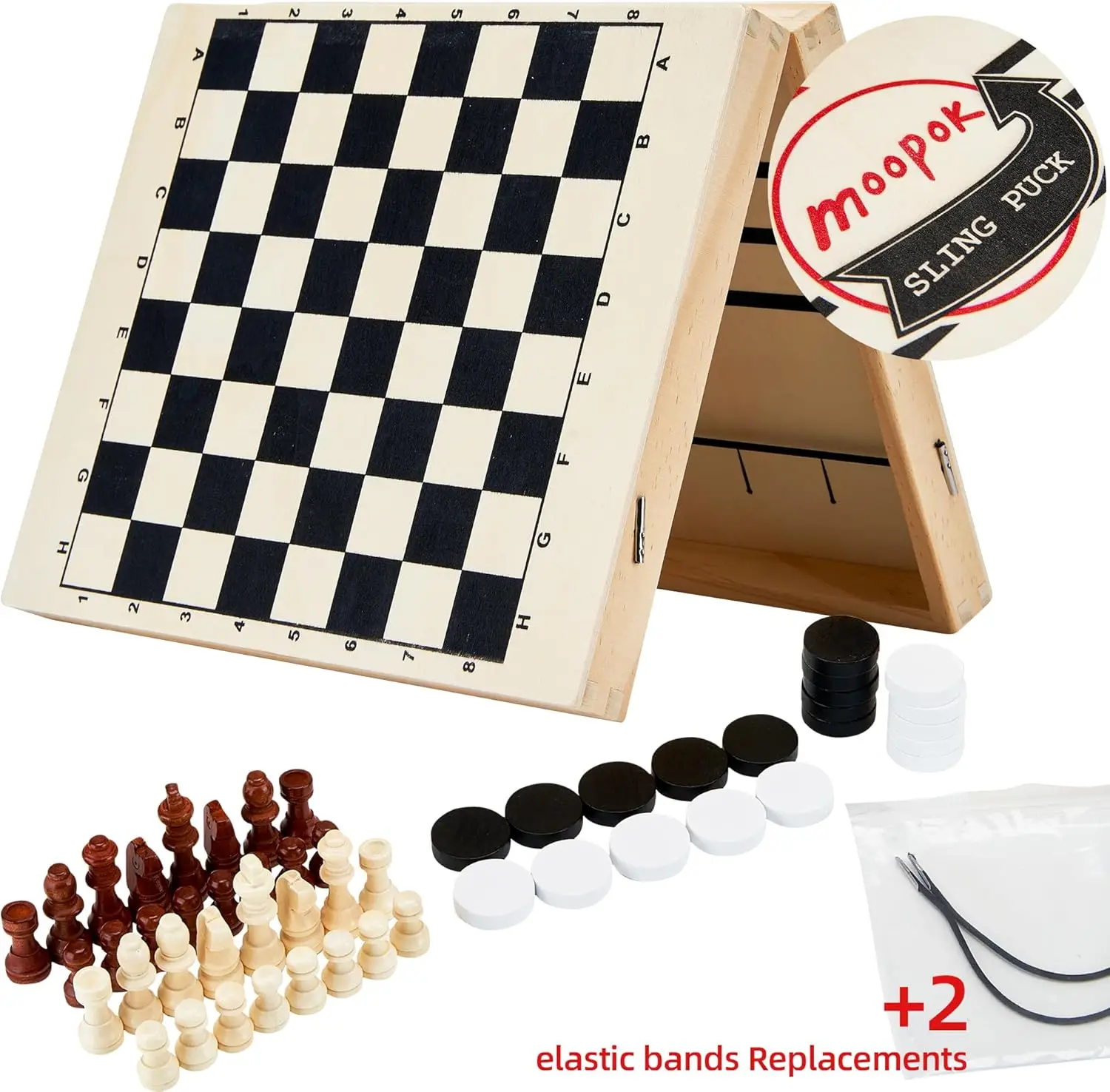 ファストスリングパックゲーム - チェスとエアホッケーの2in1ボードゲーム、大人と子供のための楽しいスリングショットおもちゃ