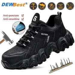 Lightweight Breathable Men's2024  Women's Stab-proof Steel Toe Stab-proof Boots Safety Protective Work Shoes Sneakers