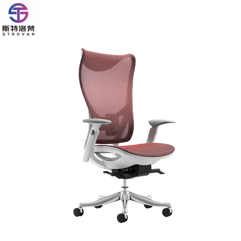 Luxury Modern Office Chair Ergonomic Mesh Manager Executive Furniture with Nylon and Sponge Material