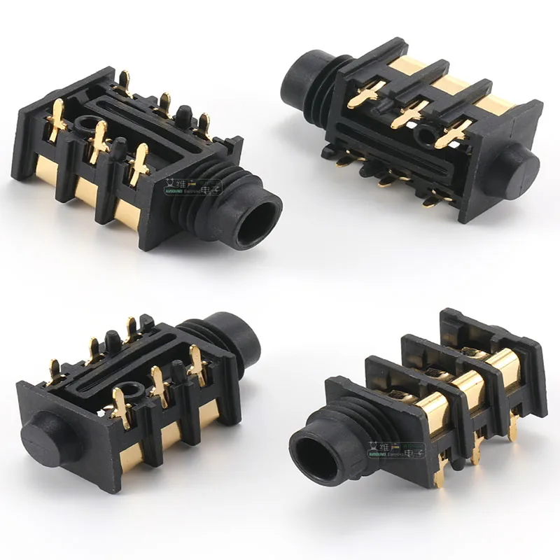 Neutrik 6.35mm1/4 Inch 3 Pole Stereo Headphone Jack Socket Panel Mount Dual Channel Gold Plated Audio Socket for PCB NMJ6HFD2-AU