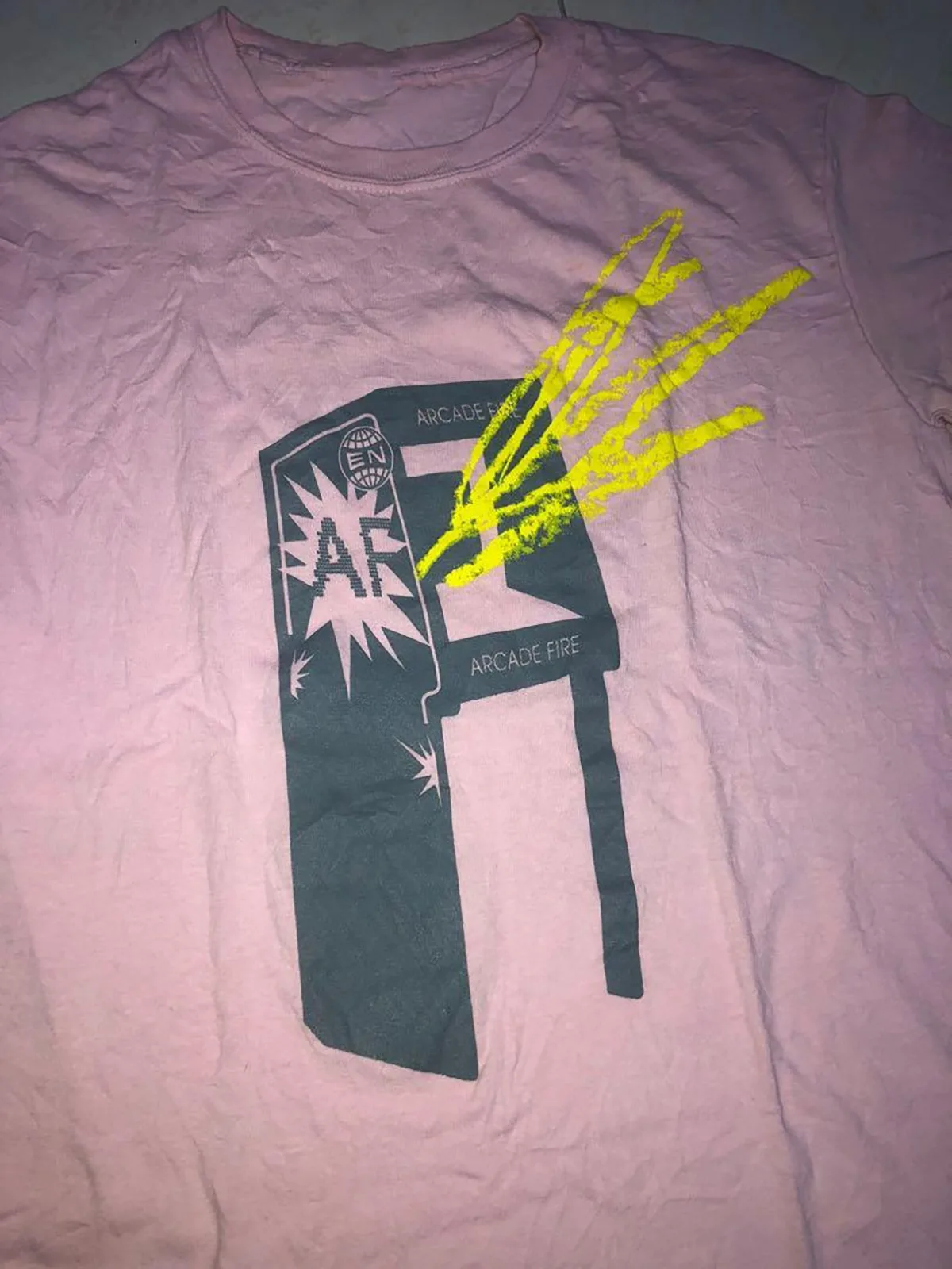 Rare Arcade Fire Band Gift For Fan All Size S to 5XL Light Pink T shirt TMB3094