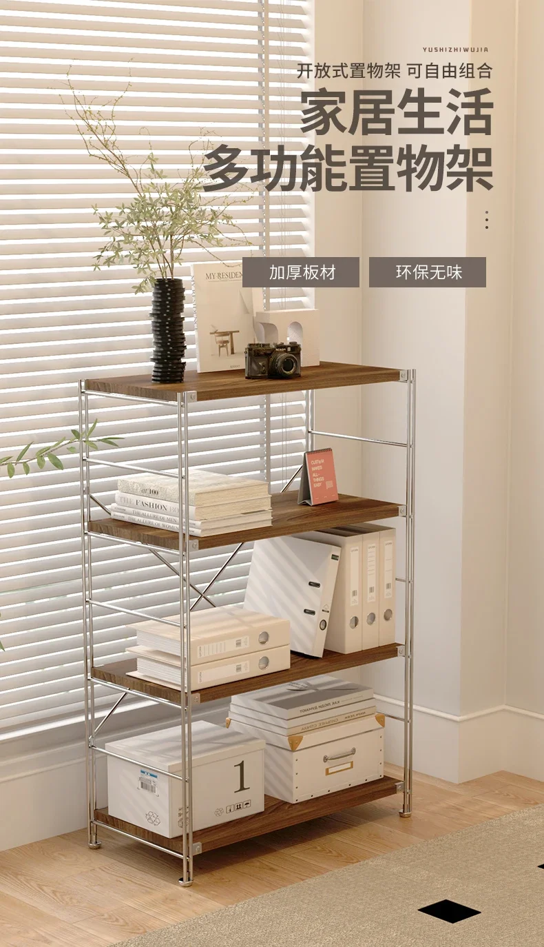 Shelf Floor-to-ceiling multi-layer storage rack Japanese-style simple combination shelf study bedroom living room balcony kitche