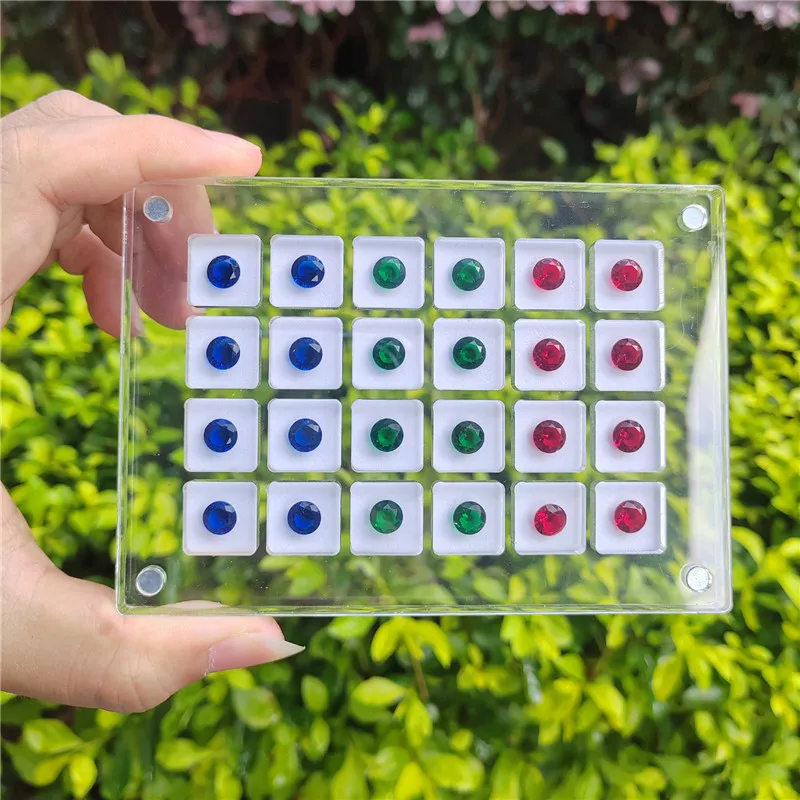New acrylic gem storage box, creative diamond display box, Diamond box with magnet cover,colorful gems Box wholesale