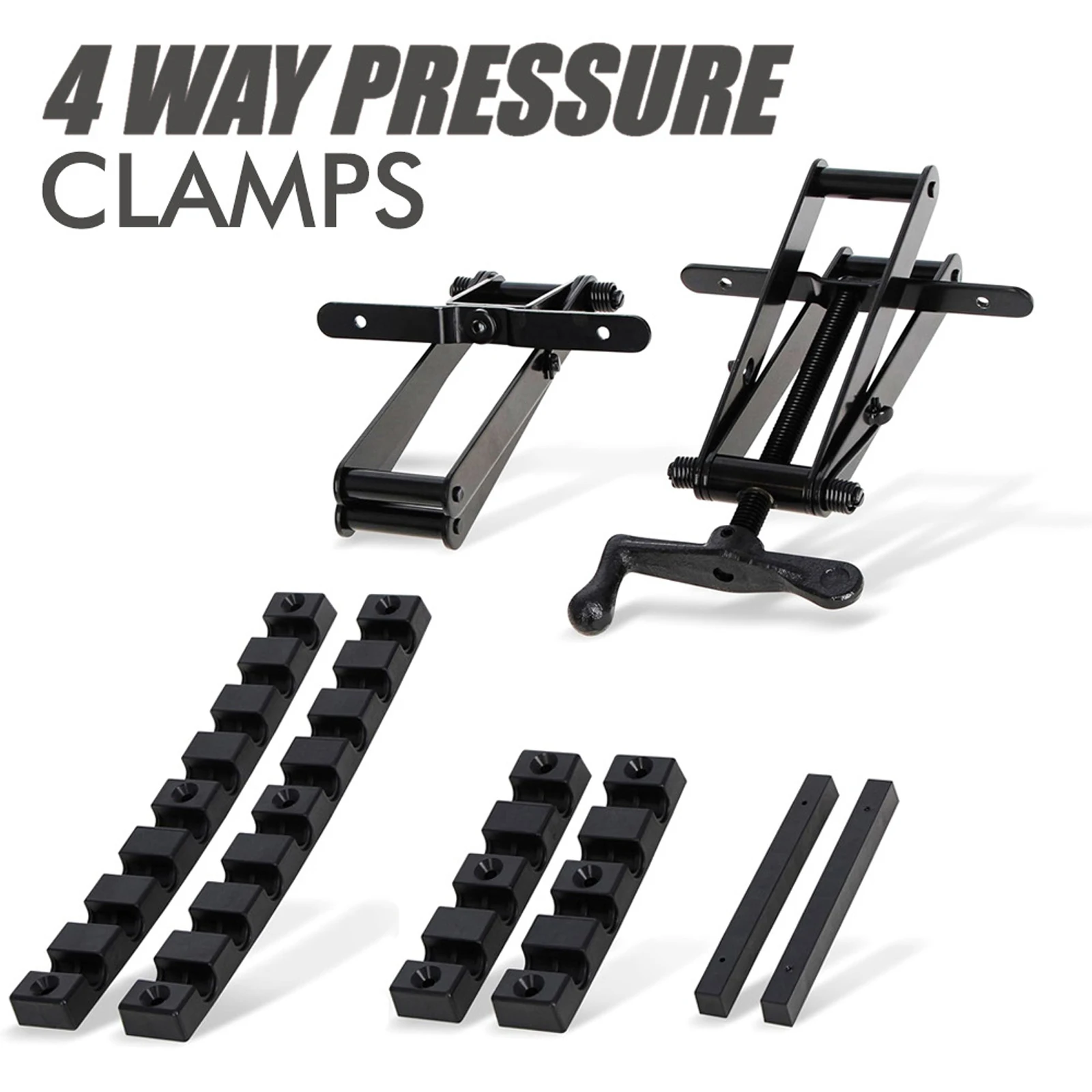 Panel Clamps Woodworking No Dead Corners 4-Way Pressurize Release Clamp for Bonding Tabletops Shelves Laminate Surfaces