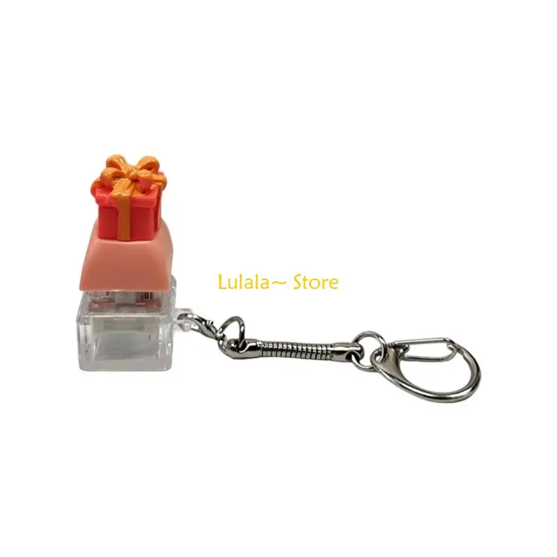 Y4QA Mechanical Keycap Decompression Device Christmas Shaped Keys For Portable Anxiety Relief And Attention Enhancement