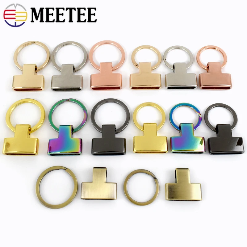 2/4Pcs 20/24mm Metal Hanger Buckles for Webbing Keychain Split Rings Cord End Clasps Bag Decor Hook DIY Hardware Accessories