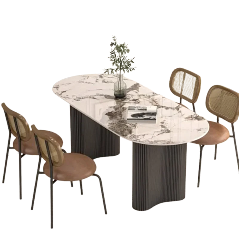 

Marble Design Eating Luxury Salon Dining Tables Living Room Kitchen Nordic Oval Dining Tables Luxury Furniture