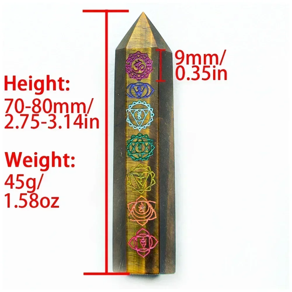 7-8cm Natural Stone Crystal Witchcraft Point Wand Chakras Energy Mineral Healing Crystal Chakras Stones Craft Room Decor