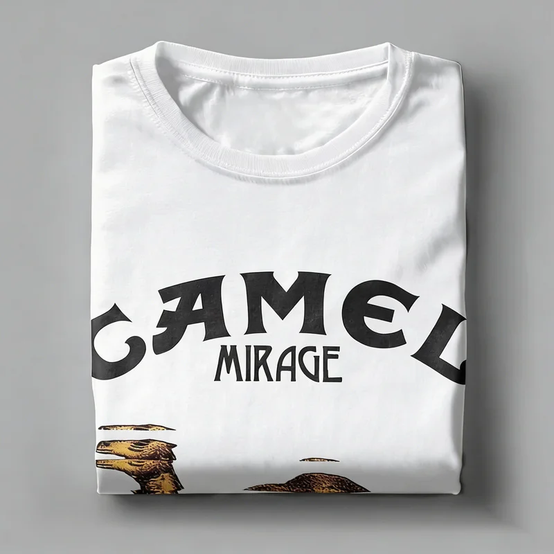 Summer Vintage Camel Mirage Band T Shirt Men's Pure Cotton Unisex Novelty T-Shirts Crew Neck Tees Short Sleeve Tops