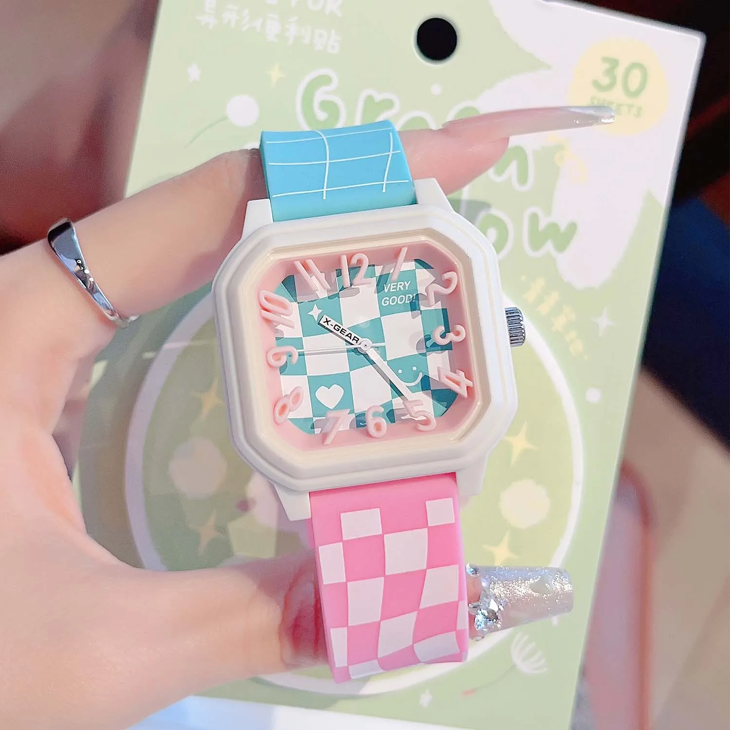 X-GEAR watch for female students high school junior high school high school high looks American silicone watch dopamine water