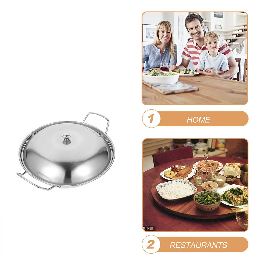 

1 set Stainless Steel Cooking Pan Anti-Overflow Bar Tripod Pot Double Handle Heat Resistant Hot Pot For Home Kitchen Use Easy