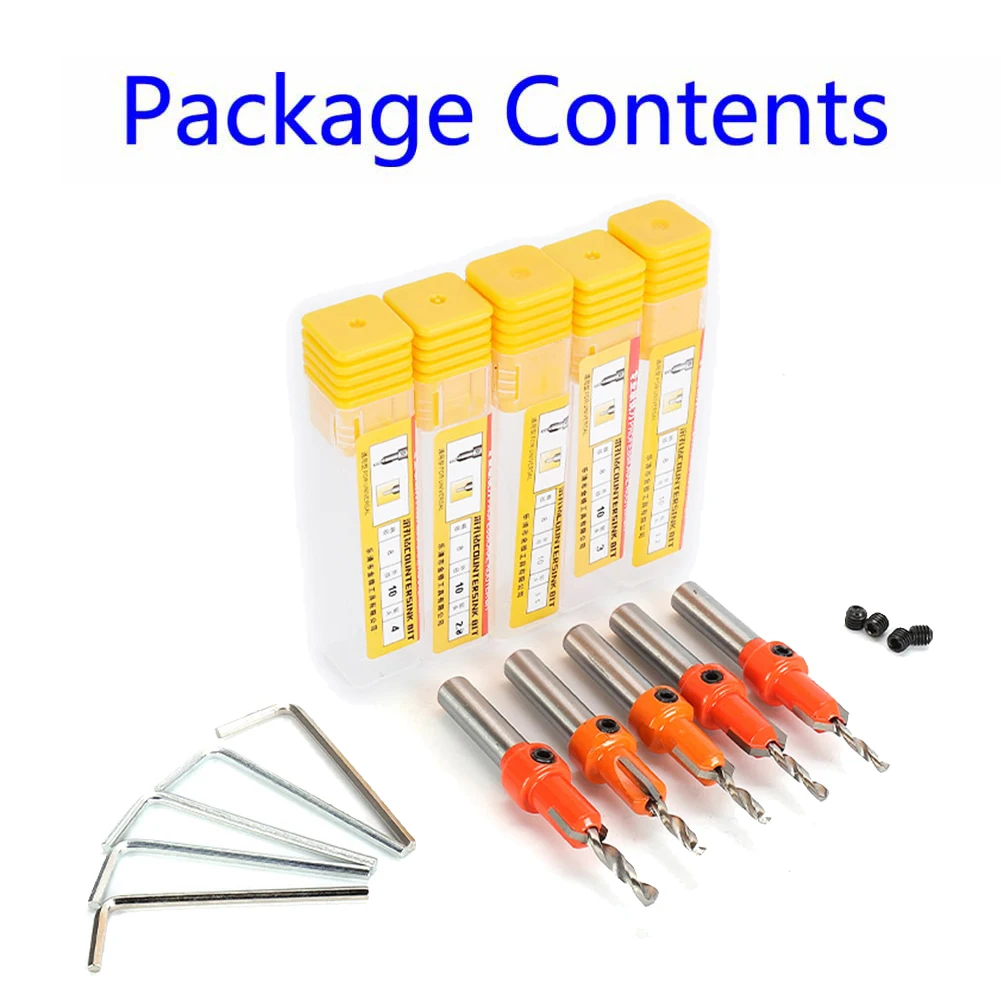 Countersink Countersink Drill For Countersinking For wood Hole opener Pratical Shank Spray Wood Aluminum Alloy Wood Hole