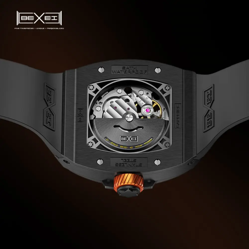 BEXEI 9139 Barrel shaped Automatic mechanical Citizen movement men watches 42 Hours Power Synthetic sapphire Waterproof watch