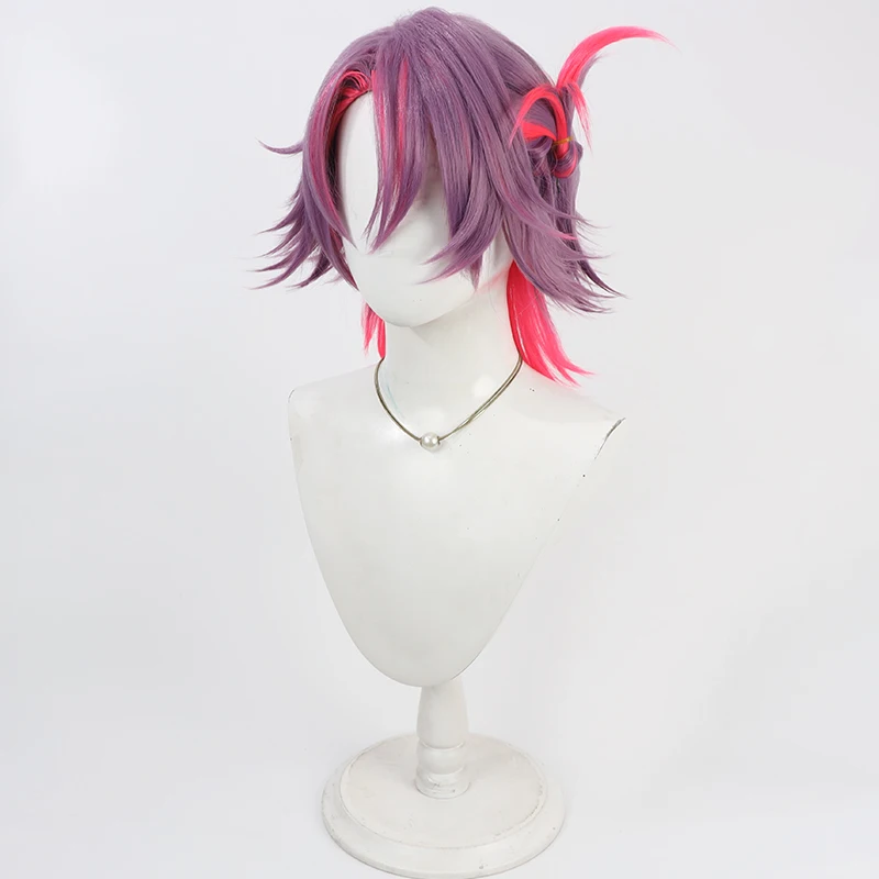 الظاهري YouTuber VTuber Watarai Hibari شعر مستعار تأثيري هالوين حفلة الدعامة الشعر الاصطناعية ألياف مقاومة للحرارة + غطاء شعر مستعار