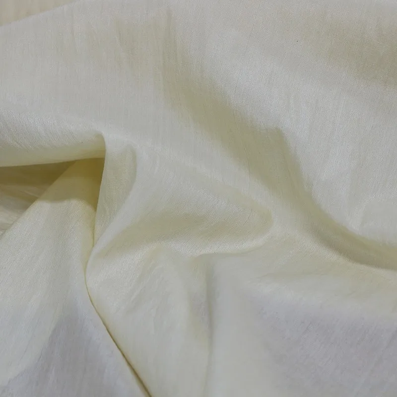 

130CM wide tussah silk and cotton blended fabric color high-end feel natural